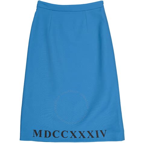 Gucci Mdccxxxiv Print Midi Skirt 